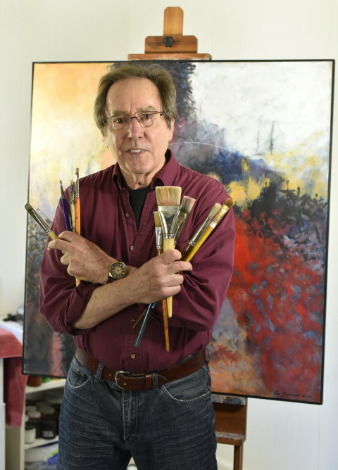 ron courtney at the easel